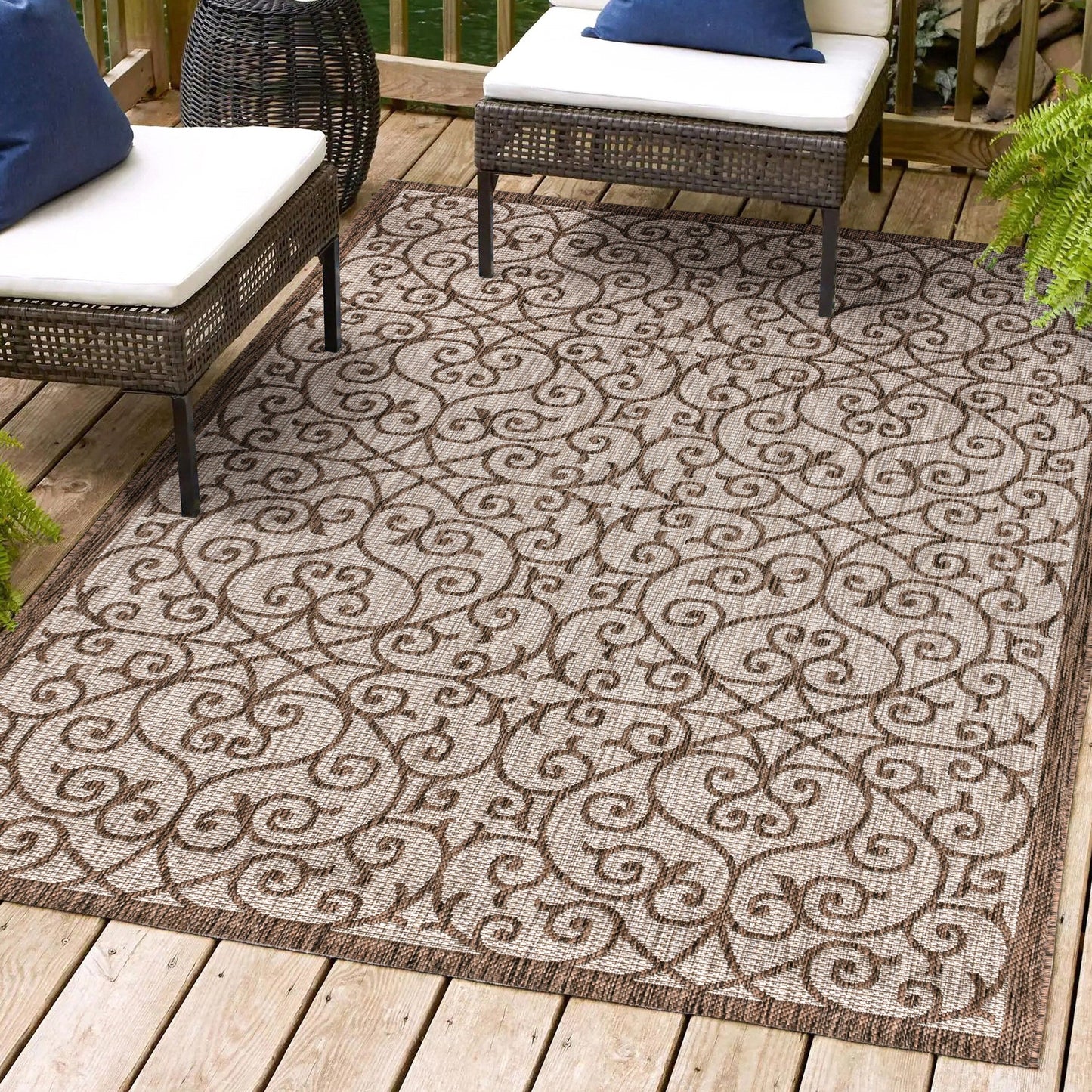 JONATHAN Y Ourika Textured Weave Indoor/Outdoor Area Rug