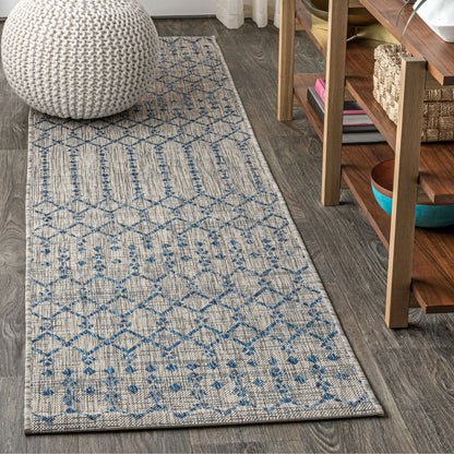 JONATHAN Y Trebol Moroccan Geometric Textured Weave Indoor/Outdoor Area Rug