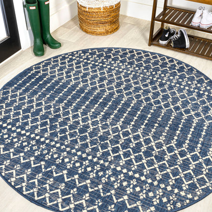 JONATHAN Y Trebol Moroccan Geometric Textured Weave Indoor/Outdoor Area Rug