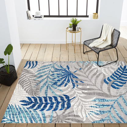 JONATHAN Y Aydin Palm Leaves Indoor/Outdoor Area Rug