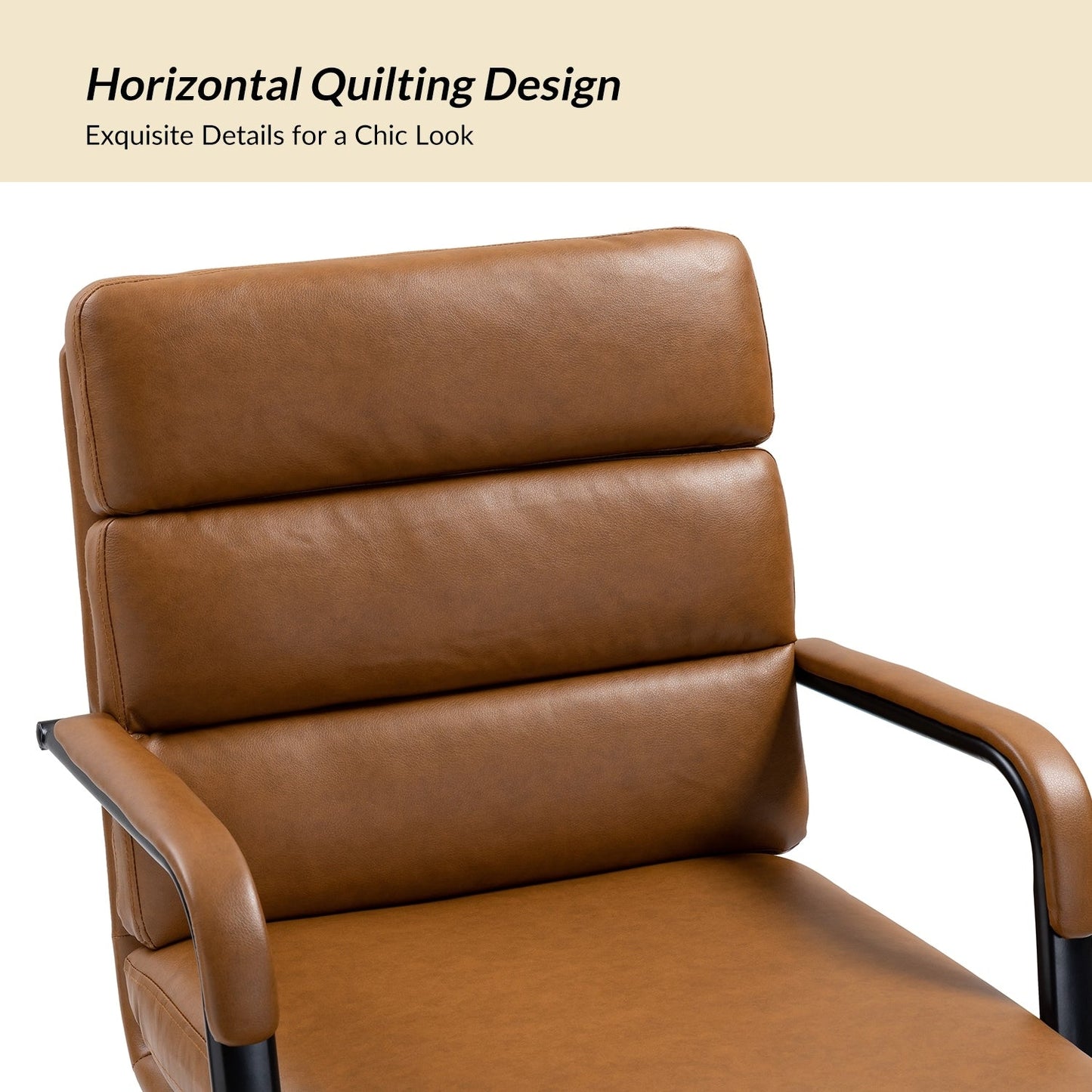 Joseph Modern Task Faux Leather Chair with Tilt Lock and Center Tilt by HULALA HOME