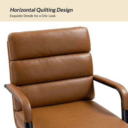 Joseph Modern Task Faux Leather Chair with Tilt Lock and Center Tilt by HULALA HOME