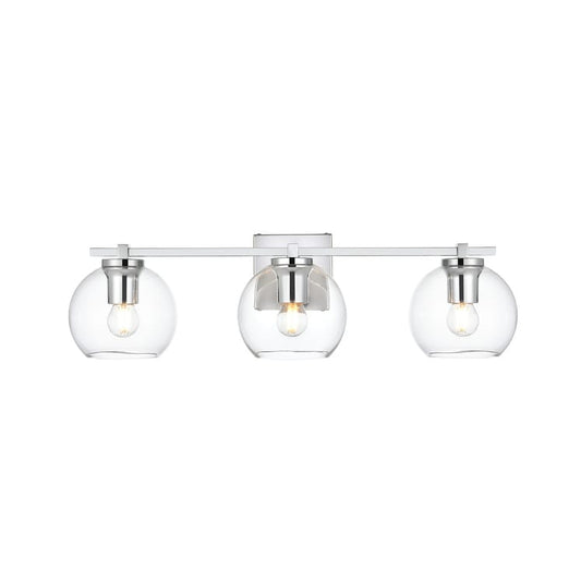 Julian 1 Light Black and Clear Bath Sconce