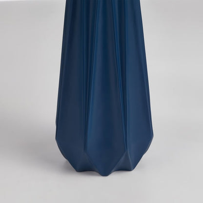 KAWOTI 27 Blue Table Lamp with Fabric Shade