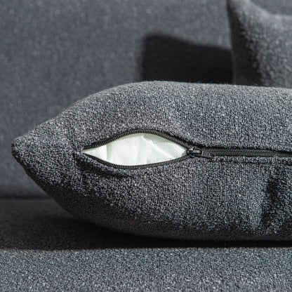 KINWELL Boucle Upholstered 2-Seats Loveseat with Pillows