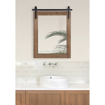 Kate and Laurel Cates Rustic Rectangular Wall Mirror