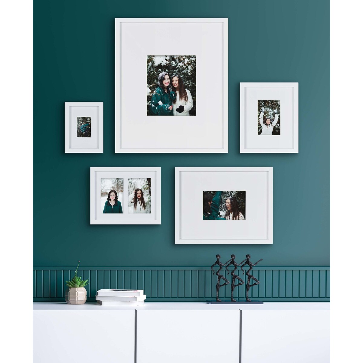 Kate and Laurel Gallery Wall Matted Picture Frame Set