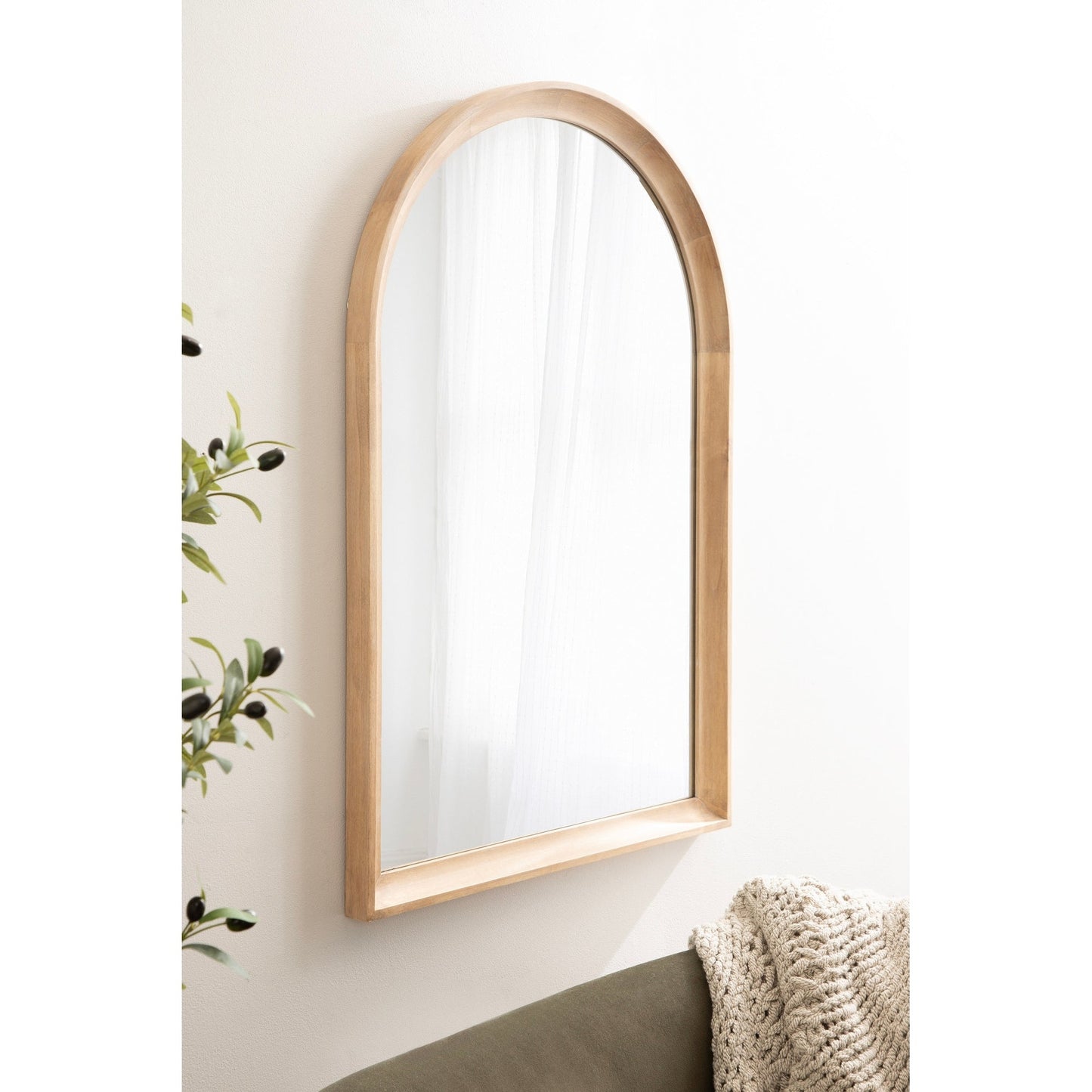 Kate and Laurel Hatherleigh Arch Wood Wall Mirror