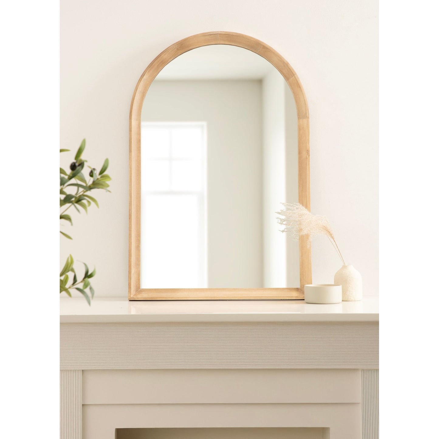 Kate and Laurel Hatherleigh Arch Wood Wall Mirror