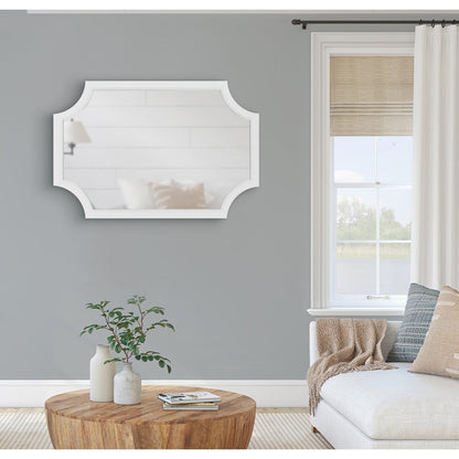 Kate and Laurel Hogan Scalloped Wood Framed Mirror