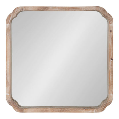 Kate and Laurel Marston Square Wood Wall Mirror