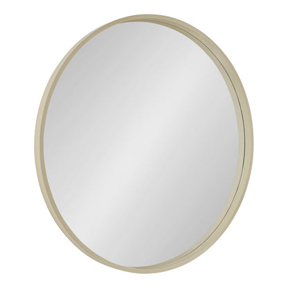 Kate and Laurel Travis Round Wood Accent Wall Mirror