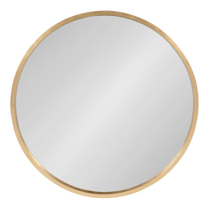Kate and Laurel Travis Round Wood Accent Wall Mirror