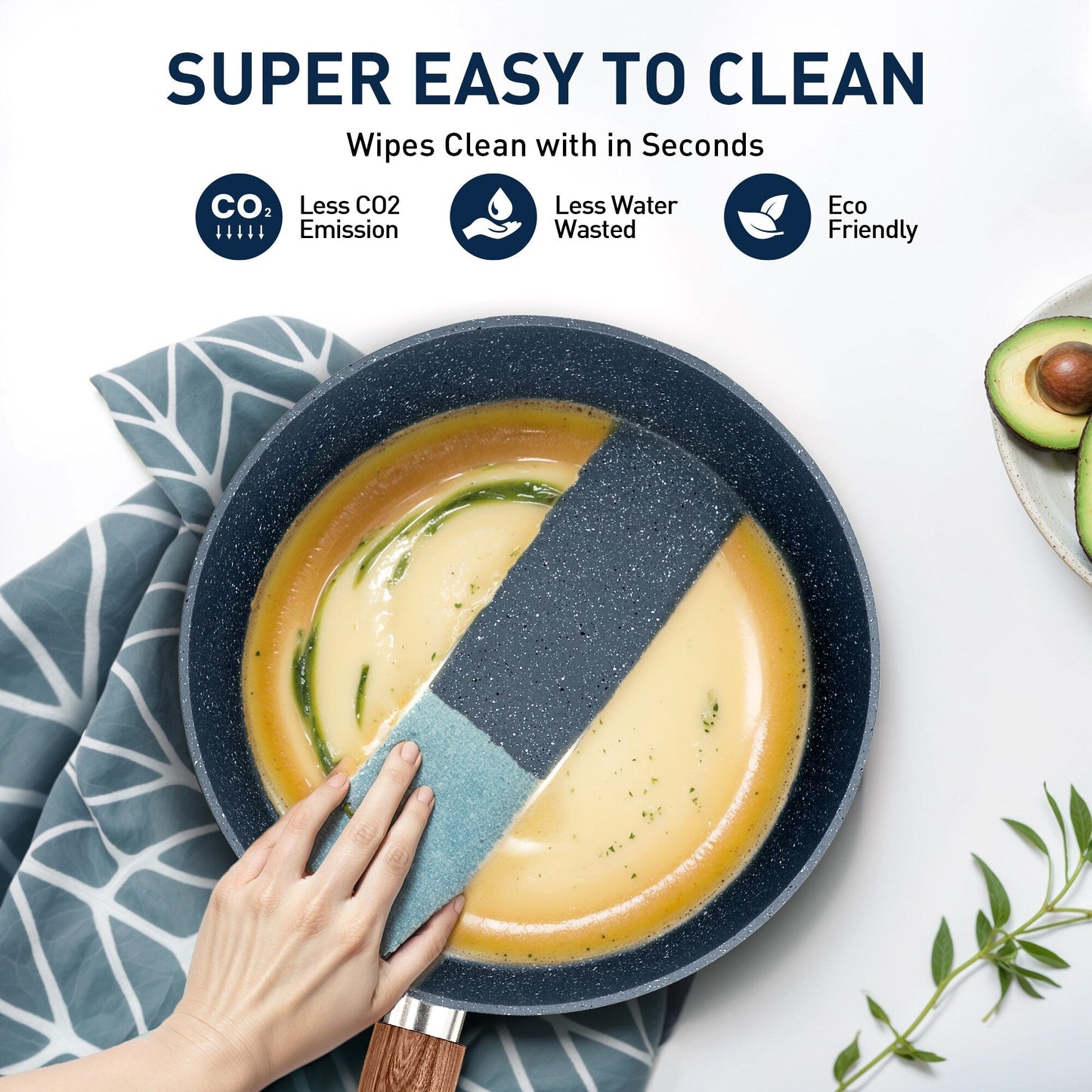 Kitchen Cookware Sets Nonstick, 12 Piece Pots and Pans Set Granite Cooking Set