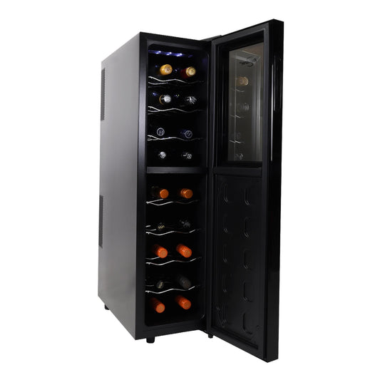 Koolatron 18 Bottle Slim Dual Zone Wine Cooler Freestanding Wine Fridge