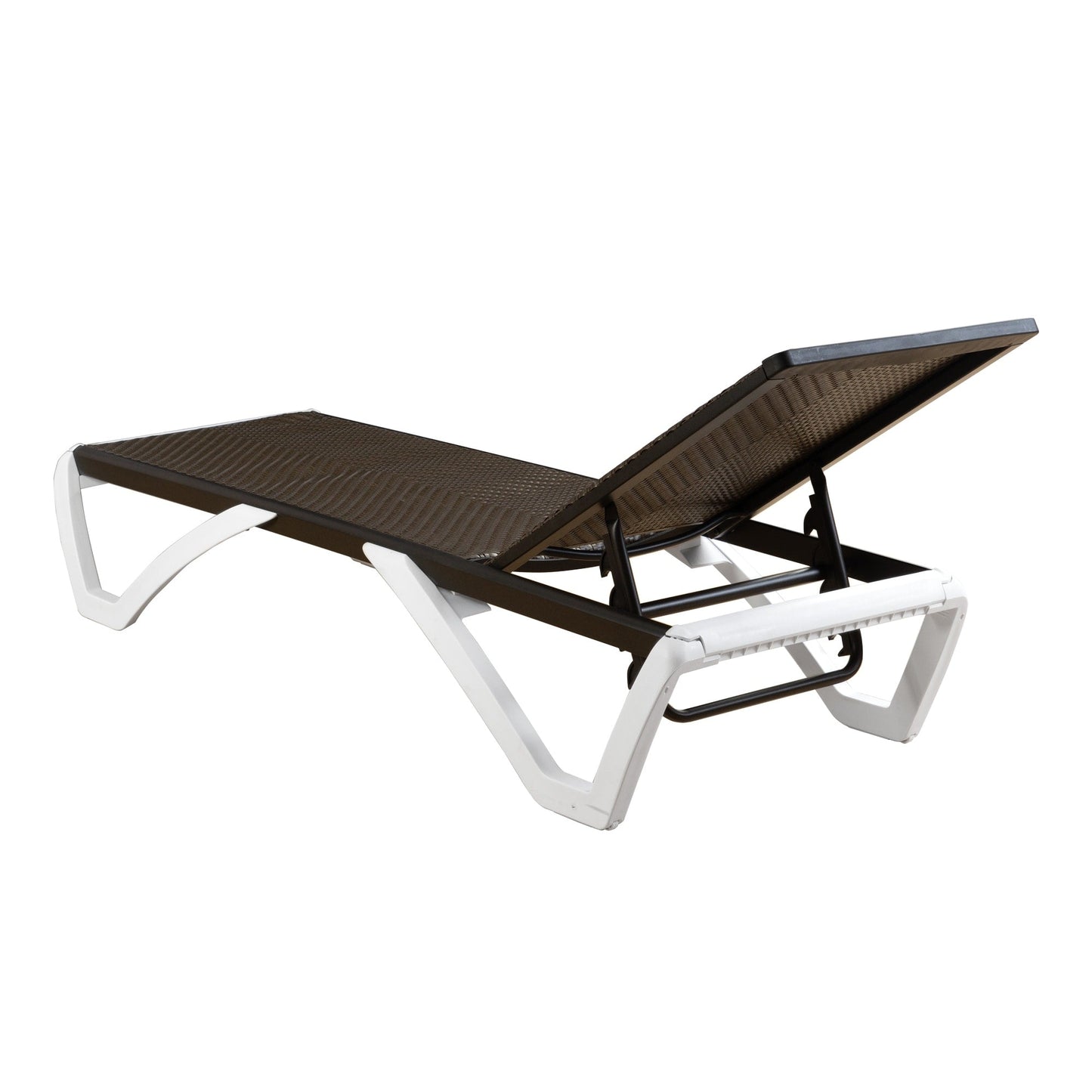 Kozyard Alan Full Flat Aluminum and Polypropylene Resin Legs Patio Reclining Adjustable Chaise Lounge
