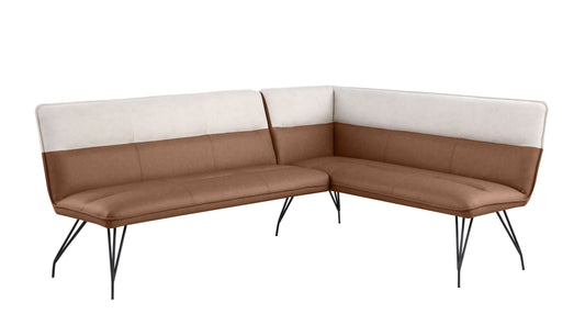 2-Tone Nook w/ Steel Legs | Modern Motion - LILLIAN-NOOK-2TONE