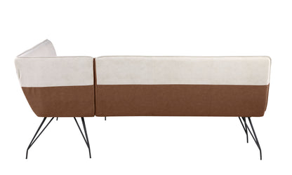 2-Tone Nook w/ Steel Legs | Modern Motion - LILLIAN-NOOK-2TONE