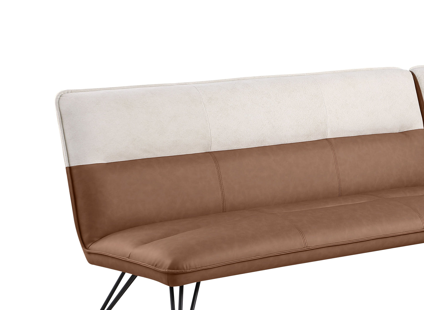 2-Tone Nook w/ Steel Legs | Modern Motion - LILLIAN-NOOK-2TONE