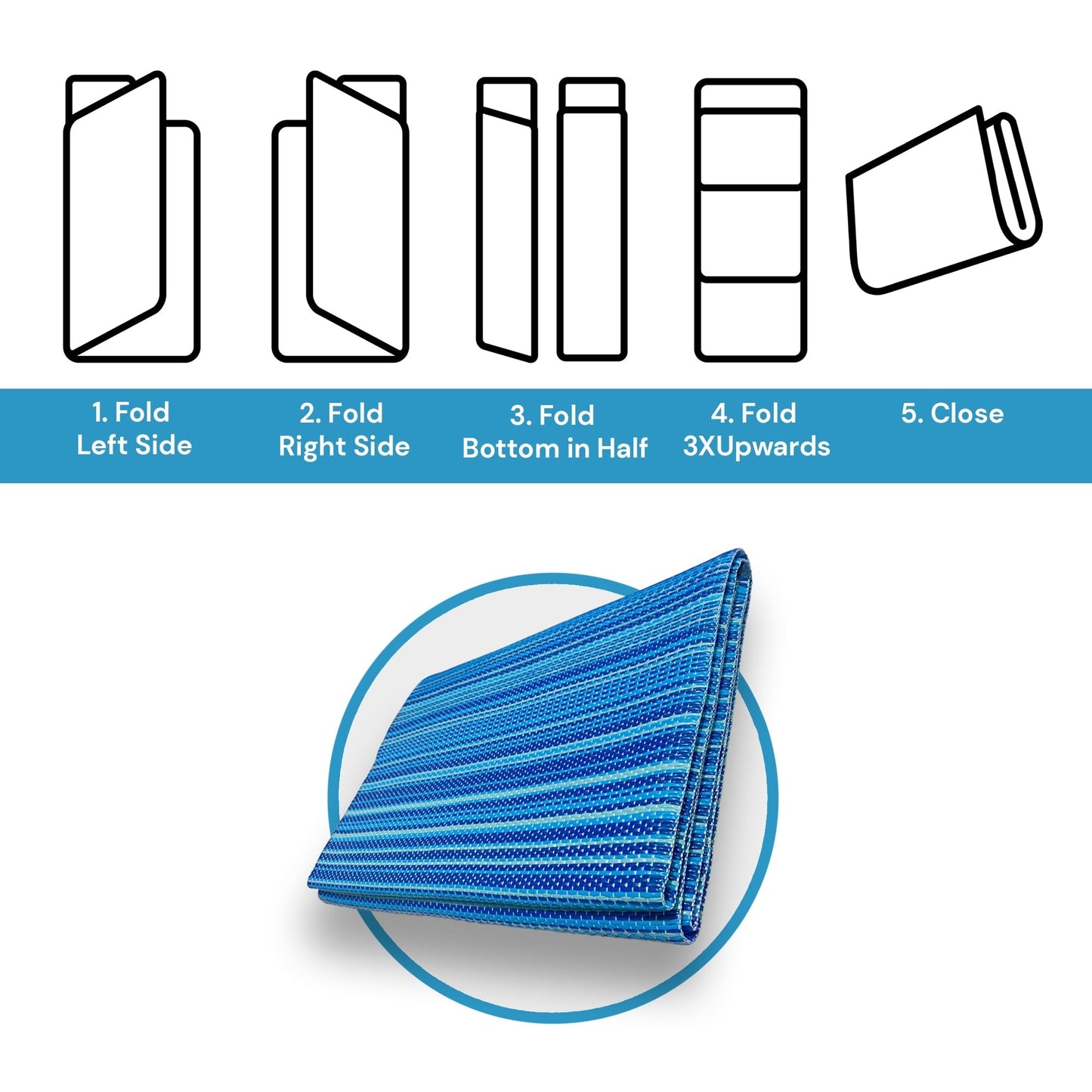 Lalune Beach Stripe Indoor Outdoor Area Rug