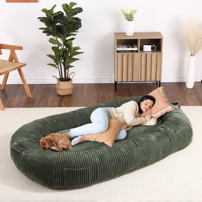 Giant Dog Bed for Humans 71x48x14 Large Dog Bed for People Adults, Washable Napping Dog Bed