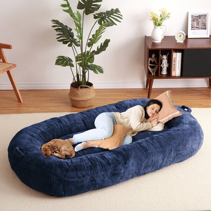 Giant Dog Bed for Humans 71x48x14 Large Dog Bed for People Adults, Washable Napping Dog Bed