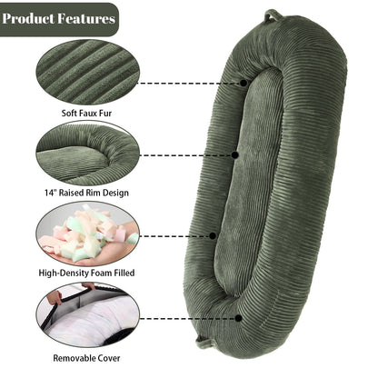 Giant Dog Bed for Humans 71x48x14 Large Dog Bed for People Adults, Washable Napping Dog Bed