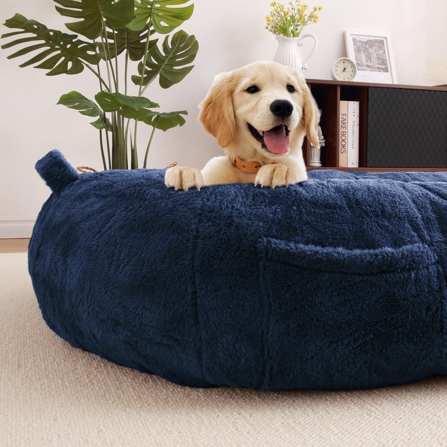 Large Dog Bed Washable Human Size Bed with Removable Cover