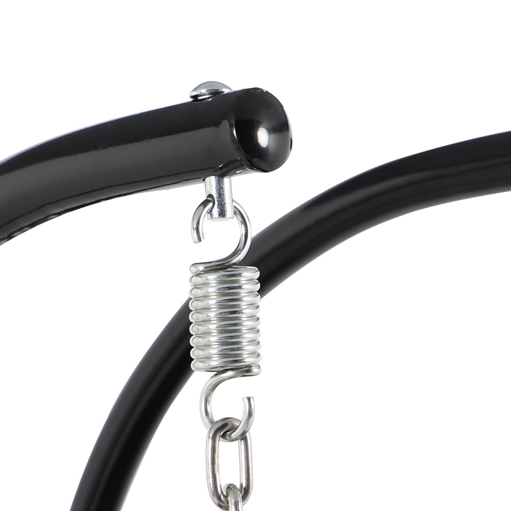 LeisureMod 2 Person Hanging Egg Chair with Stand - Outdoor/Indoor Rattan Wicker Patio Swing Hammock Lounger with Cushions