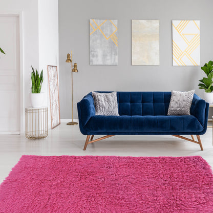 Linon Flokati Wool Thick Area Rug