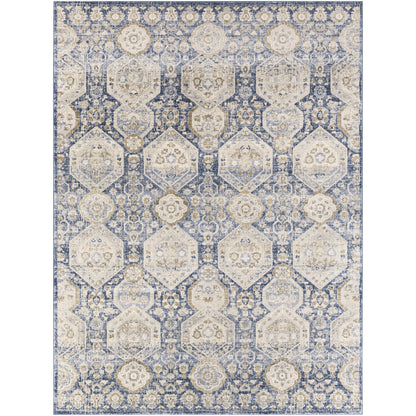 Livabliss Indigo Arts & Crafts Medallion Area Rug