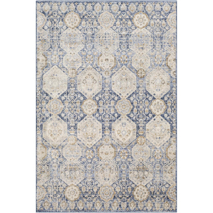 Livabliss Indigo Arts & Crafts Medallion Area Rug