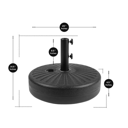 Holme 9-foot Patio Umbrella and Base Stand