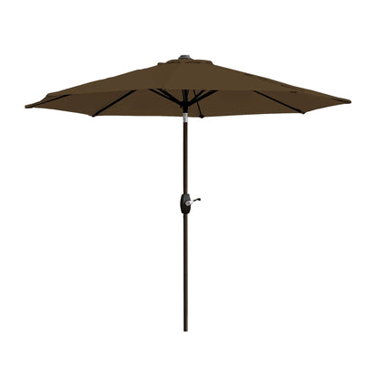 Lopes 9-foot Patio Umbrella with Bronze Finish Base Weight Stand Included