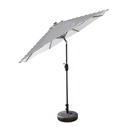 Lopes 9-foot Patio Umbrella with Bronze Finish Base Weight Stand Included