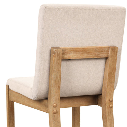 Gracie Modern Bar Stool, Boucle Upholstered Chair and Brushed Wooden Legs