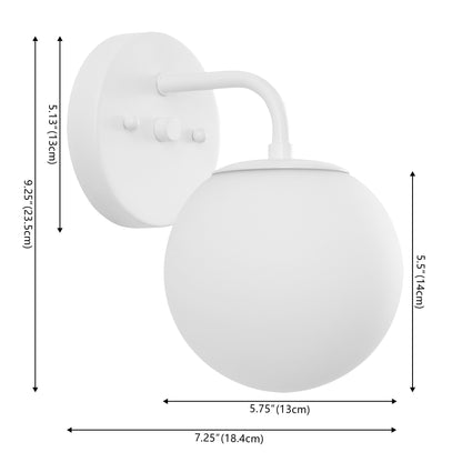 Globe Metal/Frosted Glass Modern LED Vanity, by JONATHAN Y