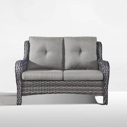 Gymojoy Outdoor Loveseat Wicker Sofa Set Rattan Sofa