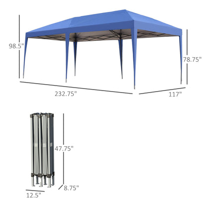 Outsunny Heavy Duty Pop Up Canopy with Sturdy Frame, UV Fighting Roof, Carry Bag for Patio, Backyard, Beach, Garden