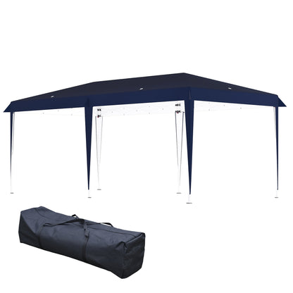 Outsunny Heavy Duty Pop Up Canopy with Sturdy Frame, UV Fighting Roof, Carry Bag for Patio, Backyard, Beach, Garden