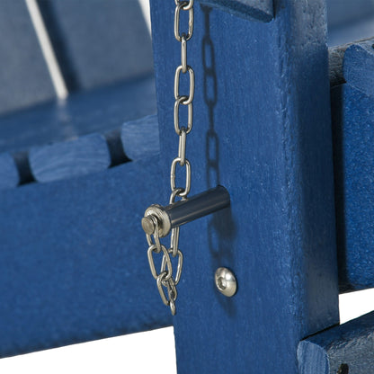 Outsunny Folding Adirondack Chair, HDPE Outdoor All Weather Plastic Lounge Beach Chairs for Patio Deck and Lawn Furniture