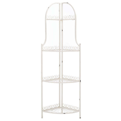 Abarrane Wrought Iron 4 Tier Outdoor Corner Shelf | Safavieh - PAT5013