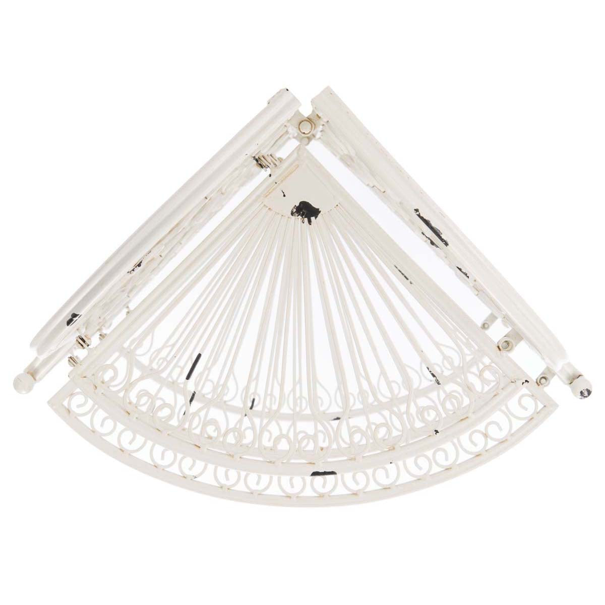 Abarrane Wrought Iron 4 Tier Outdoor Corner Shelf | Safavieh - PAT5013