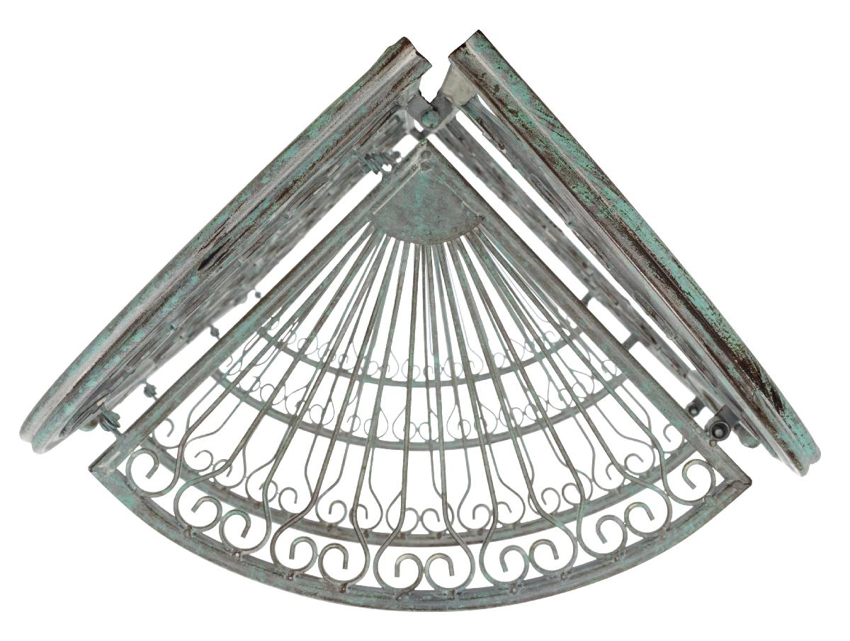 Abarrane Wrought Iron 4 Tier Outdoor Corner Shelf | Safavieh - PAT5013