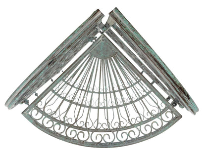 Abarrane Wrought Iron 4 Tier Outdoor Corner Shelf | Safavieh - PAT5013