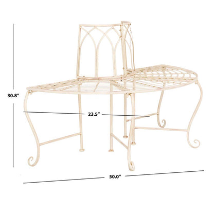 Abia Wrought Iron Outdoor Tree Bench | Safavieh - PAT5018