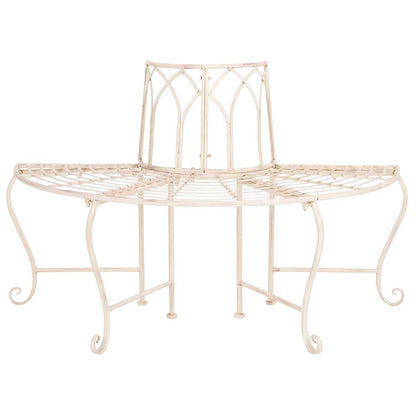 Abia Wrought Iron Outdoor Tree Bench | Safavieh - PAT5018