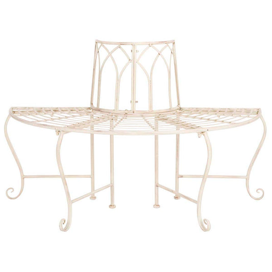 Abia Wrought Iron Outdoor Tree Bench | Safavieh - PAT5018