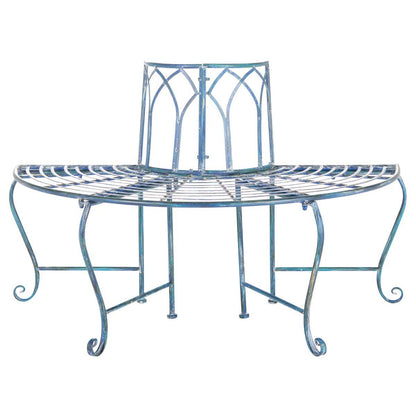 Abia Wrought Iron Outdoor Tree Bench | Safavieh - PAT5018