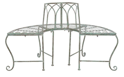 Abia Wrought Iron Outdoor Tree Bench | Safavieh - PAT5018